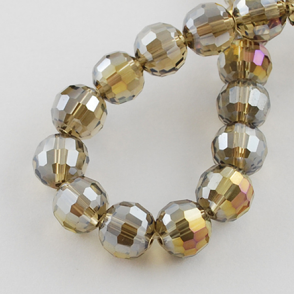 

PandaHall Electroplate Glass Bead Strands, AB Color Plated, Faceted, Round, Gray, 10mm, Hole: 1mm, about 72pcs/strand, 26 inch Glass Round...