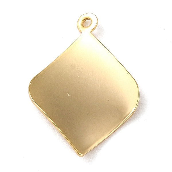 

PandaHall Brass Pendants, Rhombus, Real 18K Gold Plated, 23.5x16x2mm, Hole: 1.2mm Brass