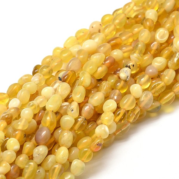

PandaHall Natural Yellow Opal Nuggets Beads Strands, Tumbled Stone, 5~10x6~7x3~7mm, hole: 1mm, about 14.9 inch~15.7 inch Yellow Opal Nuggets