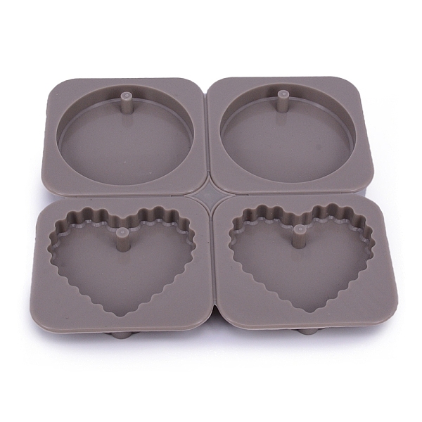 

PandaHall Heart & Flat Round Silicone Pendant Molds, Fondant Molds, for DIY Cake Decoration, Chocolate, Candy, UV Resin & Epoxy Resin..., Gray