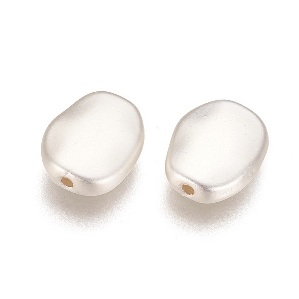 

PandaHall Brass Beads, Long-Lasting Plated, Oval, Matte Silver Color, 11x9x3.5mm, Hole: 1.2mm Brass Oval