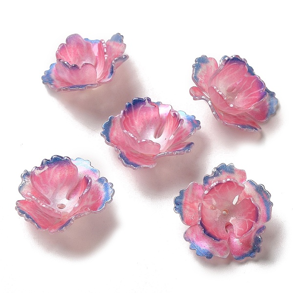 

PandaHall Flower Bead Cap, for DIY Jewelry Making, Hot Pink, 25~27x11~13mm, Hole: 1~1.4mm Acrylic