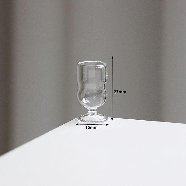 

PandaHall Glass Cups Miniature Ornaments, Micro Landscape Garden Dollhouse Accessories, Pretending Prop Decorations, Clear, 15x27mm Glass...