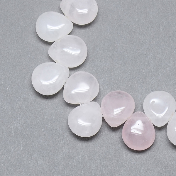 

PandaHall Natural Rose Quartz Gemstone Beads Strands, Top Drilled Beads, Teardrop, 12x9~10x5~6mm, Hole: 1mm, about 33pcs/strand, 9.84 inch...