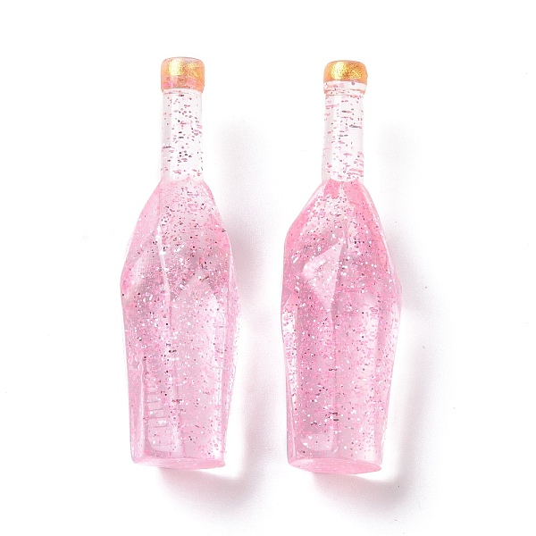 

PandaHall Dummy Bottle Transparent Resin Cabochon, with Glitter Powder, Pink, 41.5x12.5x12.5mm Resin Bottle Pink