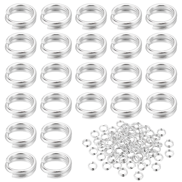 

PandaHall PH 80pcs 925 Sterling Silver Split Rings 3.5mm Double Loop Jump Rings, 24 Gauge Round Open Mini Connector Rings for Earring...