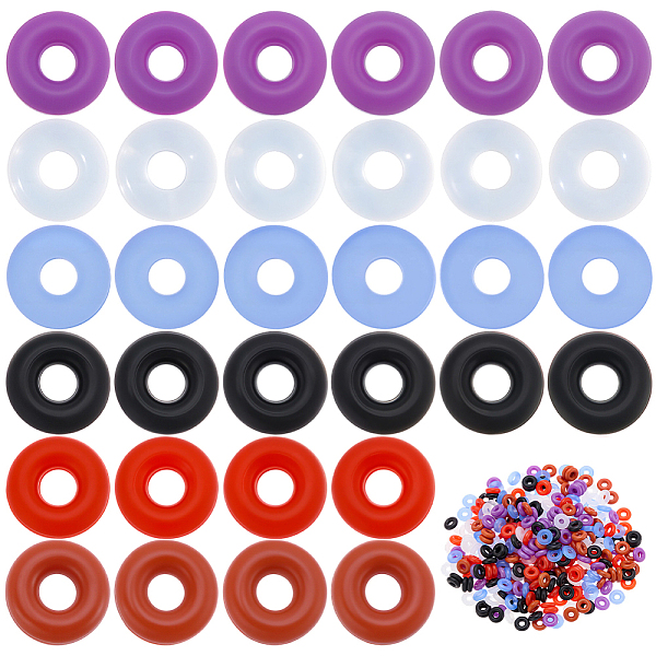 450Pcs 6 Colors Rubber O Rings