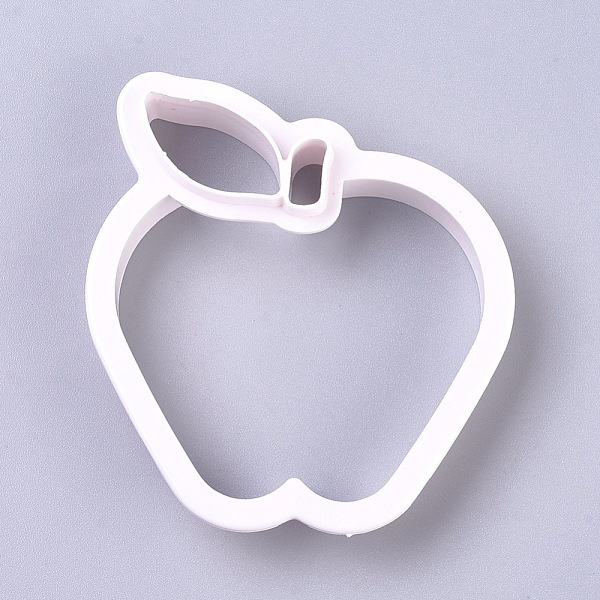 

PandaHall Food Grade Plastic Cookie Cutters, Cookies Moulds, DIY Biscuit Baking Tool, Apple, WhiteSmoke, 85x80x20mm Plastic Fruit White