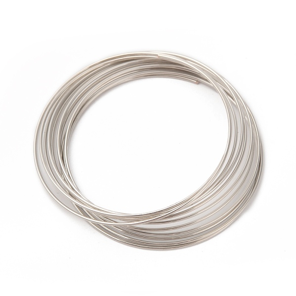 

PandaHall Steel Memory Wire, for Wrap Bracelets Making, Stainless Steel Color, 18 Gauge, 1mm, about 800 circles/1000g Steel Round