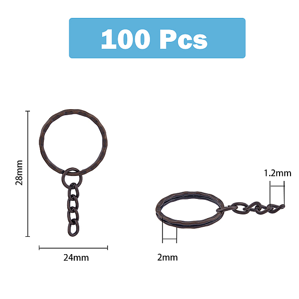 Dicosmetic 100pcs Llaveros Divididos De Hierro