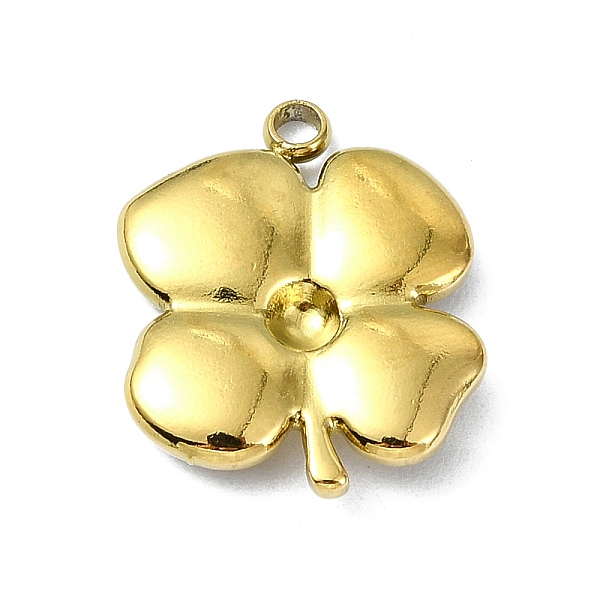 

PandaHall Ion Plating(IP) 304 Stainless Steel Pendants, Real 18K Gold Plated, Clover, 18.5x15x3mm, Hole: 1.8mm 304 Stainless Steel Clover