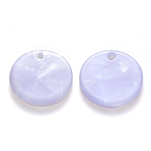 

PandaHall Cellulose Acetate(Resin) Pendants, Flat Round, Lavender, 17x3mm, Hole: 1.2mm Cellulose Acetate Flat Round Purple