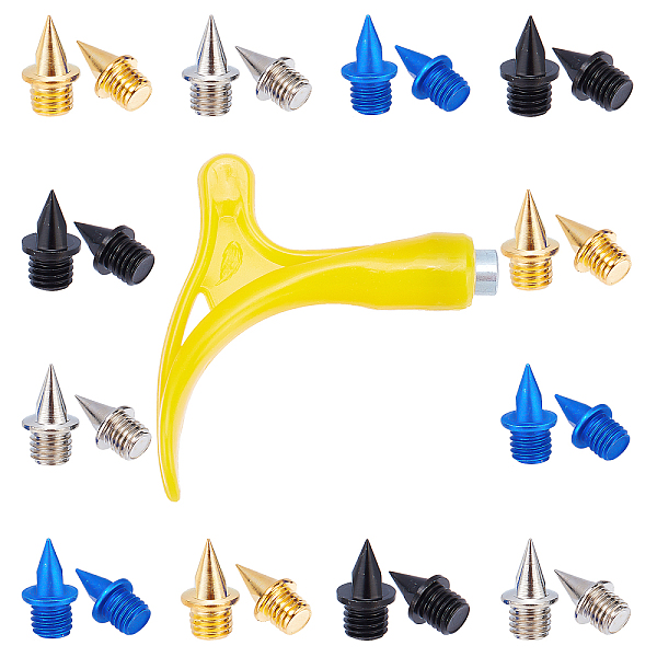 

PandaHall SUPERFINDINGS 120Pcs Steel Nail Buckles, Track Spikes Replacement for Track Shoes, with Plastic Staple Remover Tool, Mixed Color...