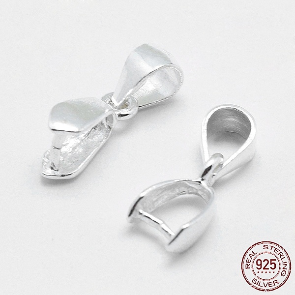 

PandaHall 925 Sterling Silver Pendant Bails, Ice Pick & Pinch Bails, Silver, 3.5x4mm Inner Diameter, 9~10x5.5x3mm, Hole: 3.5x5mm, Pin: 0.8mm...