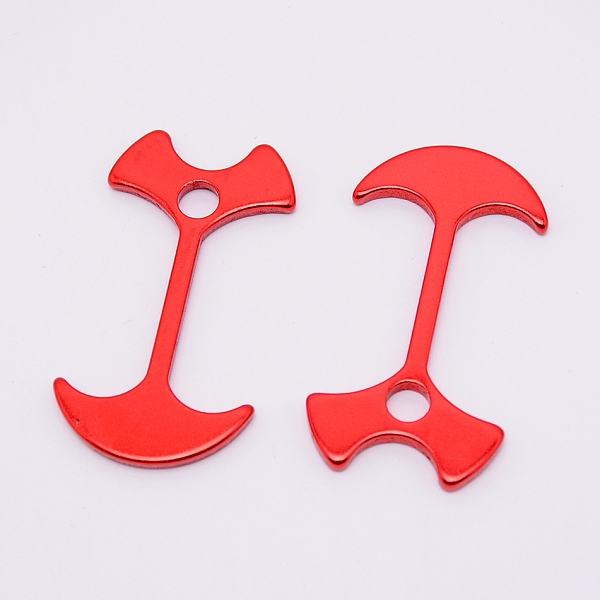

PandaHall Aluminum Alloy Fishbone Tent Stakes Pegs, Lengthen Deck Nail, Anchor Stopper Guyline Tensioner, Camping Accessories, Red...