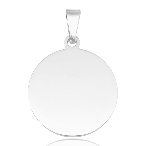 

PandaHall 304 Stainless Steel Pendants, Flat Round with Tree, Silver Color Plated, 21x18x2.5mm, Hole: 4x8mm 304 Stainless Steel Flat Round...