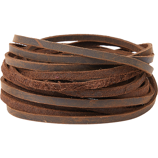 

PandaHall GORGECRAFT 5m*4mm*2mm Cowhide Strings Flat Leather Cord Genuine Leather Rope Braiding Thread for Bracelets Anklet Necklace Jewelry...