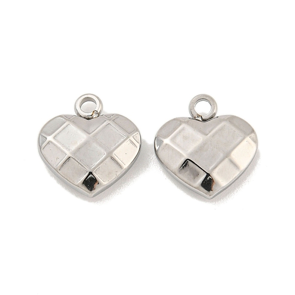 

PandaHall 304 Stainless Steel Charms, Heart Charm, Stainless Steel Color, 10.5x10.5x3mm, Hole: 1.2mm 304 Stainless Steel Heart