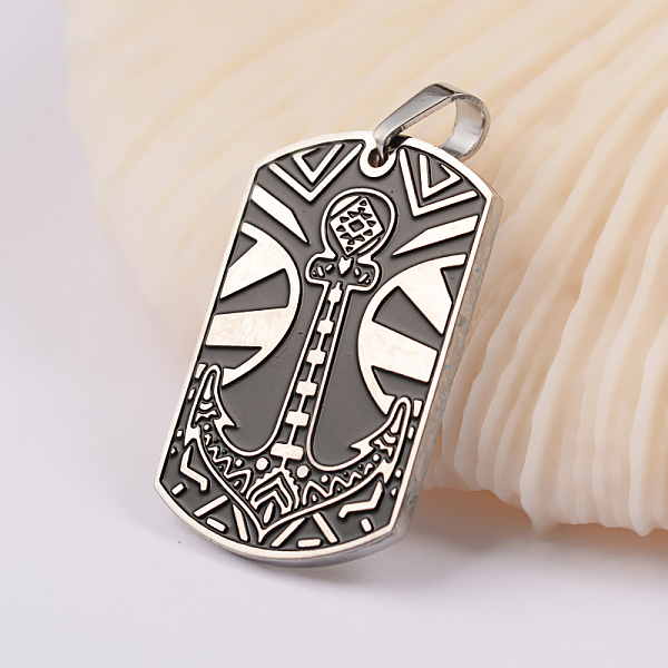 

PandaHall 304 Stainless Steel Enamel Pendants, Rectangle, Antique Silver, 40x21.5x2mm, Hole: 5x6.5mm Stainless Steel+Enamel Rectangle