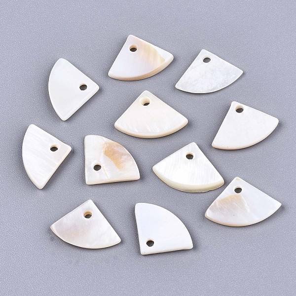 

PandaHall Natural Freshwater Shell Charms, Fan, Seashell Color, 10x14.5x2mm, Hole: 1.5mm Freshwater Shell Fan