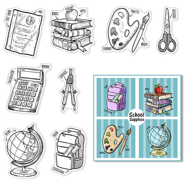

PandaHall PVC Plastic Stamps, for DIY Scrapbooking, Photo Album Decorative, Cards Making, Stamp Sheets, Tools Pattern, 16x11x0.3cm Plastic...