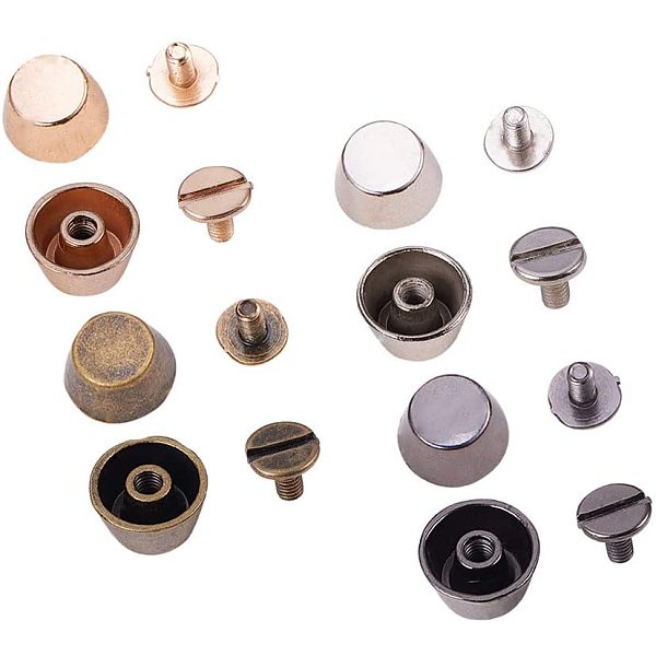 

PandaHall 24 Pack 4 Colors 12mm Alloy Screw-Back Spike Metal Leathercraft Cone Studs Rivet for Purse Handbag Shoes Punk Rock Leather Craft...