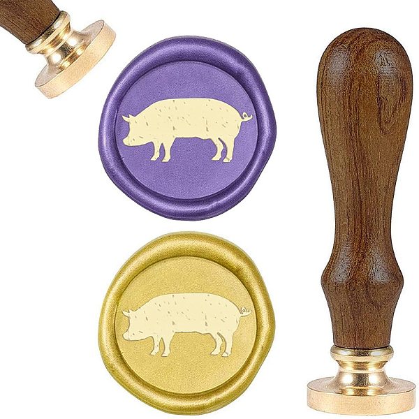 

PandaHall SUPERFINDINGS Wax Seal Stamp Animal Pig Vintage Retro Brass Sealing Wax Stamp for Letter Wedding Party Gift Packing Brass Other...
