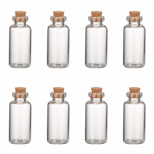 

PandaHall Glass Jar Bead Containers, with Cork Stopper, Wishing Bottle, Clear, 18x40mm, Bottleneck: 10mm in diameter, Capacity: 7ml(0.23 fl....
