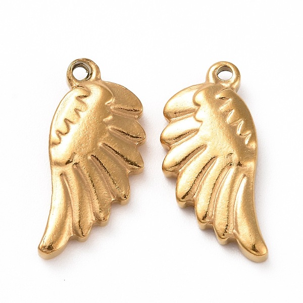 

PandaHall 201 Stainless Steel Pendants, Wing, Golden, 20x9x3.3mm, Hole: 1mm 201 Stainless Steel Wing