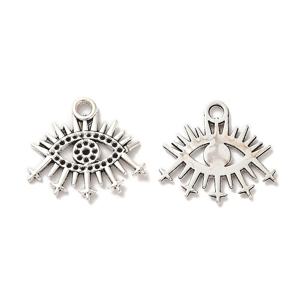 

PandaHall Tibetan Style Alloy Pendant Rhinestone Settings, Eye, Nickel, Antique Silver, Fit for 0.9mm and 1mm Rhinestone, 20x22x1mm, Hole...