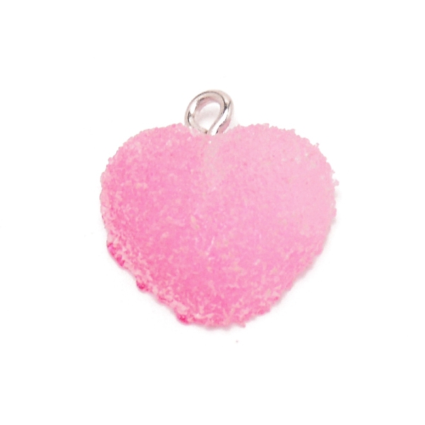 

PandaHall Resin Pendants, with Iron Loop, Heart, Pearl Pink, 18x16.5x6mm, Hole: 2mm Resin Heart
