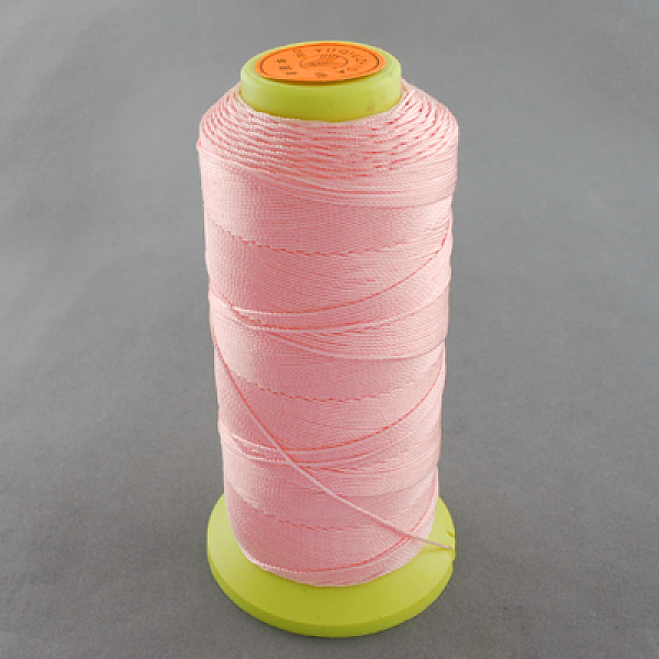 PandaHall Nylon Sewing Thread, Pink, 0.2mm, about 800m/roll Nylon Pink