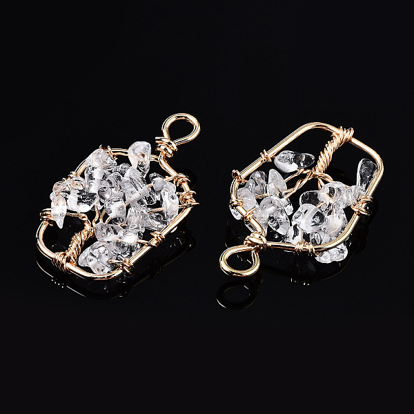 

PandaHall Natural Quartz Crystal Pendants, Golden Tone Brass Wire Wrapped, Tree, Bottle, 37~38x21.5~22.5x4.5~7.5mm, Hole: 4mm Quartz Crystal...