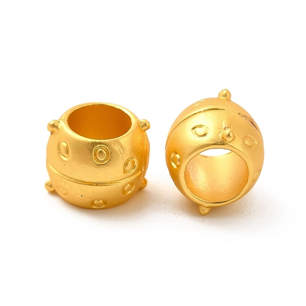

PandaHall Rack Plating Alloy European Beads, Large Hole Beads, Lead Free & Cadmium Free & Nickel Free, Rondelle, Matte Gold Color...