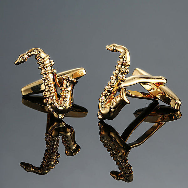 

PandaHall Brass Musical Instruments Cufflinks, for Apparel Accessories, Golden, 10mm Brass Musical Instruments