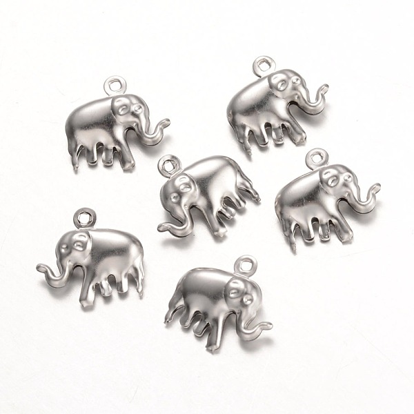 

PandaHall 316 Surgical Stainless Steel Pendants, Elephant, Stainless Steel Color, 15x14.5x5mm, Hole: 1mm 316 Surgical Stainless Steel...