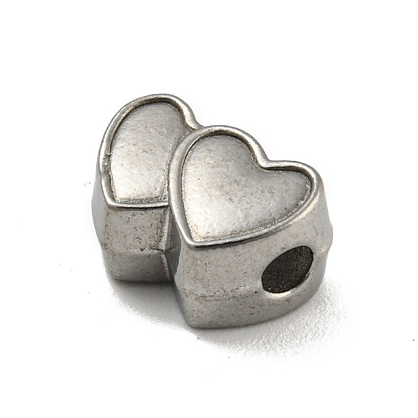 

PandaHall 304 Stainless Steel Beads, Heart, Stainless Steel Color, 8x12x6mm, Hole: 2.5mm 304 Stainless Steel Heart