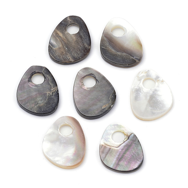 

PandaHall Black Lip Shell Pendants, teardrop, Black, 17~18x14x2mm, Hole: 4mm Black Lip Shell Teardrop Black