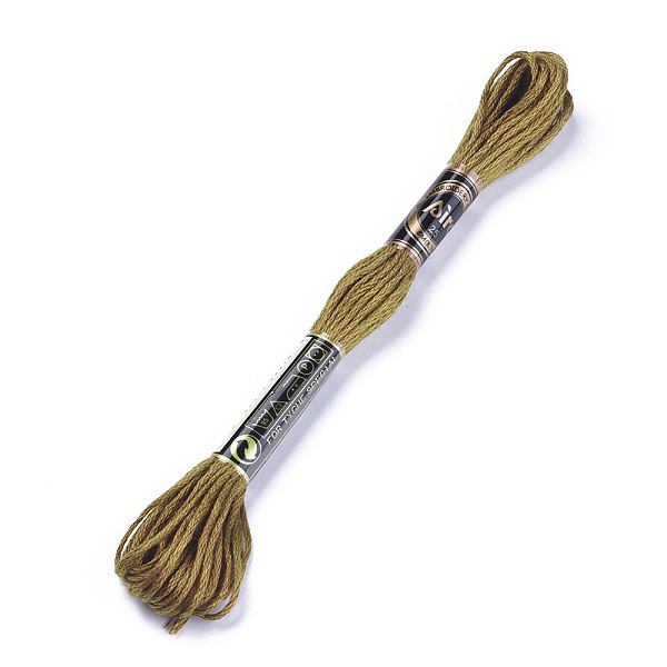

PandaHall Polycotton(Polyester Cotton) String Threads, Embroidery Thread, Olive, 0.5mm, about 8m/Bundle Polycotton Green