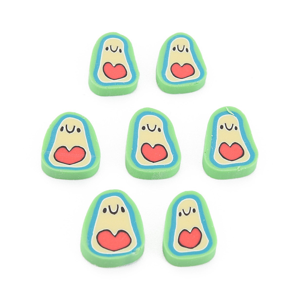 

PandaHall Handmade Polymer Clay Cabochons, Avocado, Light Green, 9~10.5x2mm, about 5000pcs/1000g Polymer Clay Others