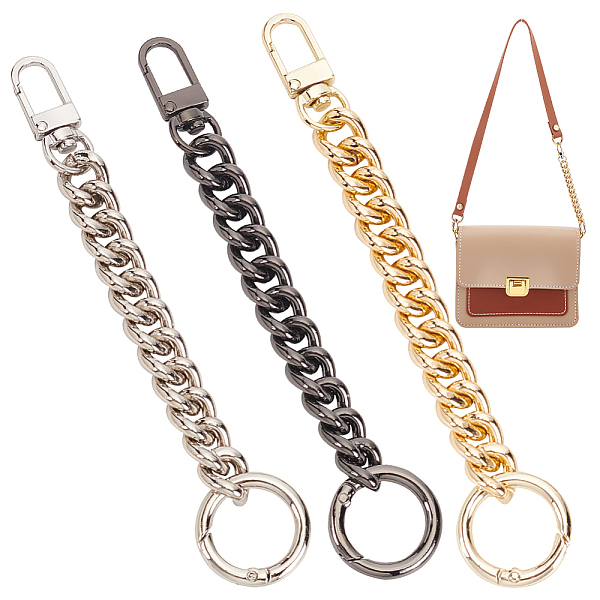 

PandaHall WADORN 3 Colors Purse Strap Extender, 6.1 Inch Aluminum Bag Chain Extender Crossbody Shoulder Strap Extension Chains Replacement...