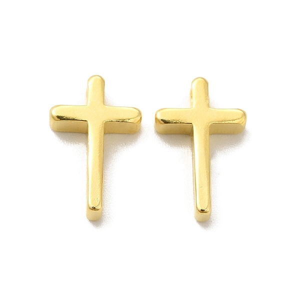 

PandaHall Brass Charms, Cadmium Free & Lead Free, Long-Lasting Plated, Cross Charm, Real 24K Gold Plated, 13x8x3mm, Hole: 1.5mm Brass Cross