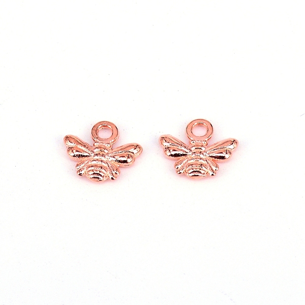 

PandaHall Alloy Charms, Bees, Rose Gold, 9.5x11x2mm, Hole: 1.6mm Alloy Bees