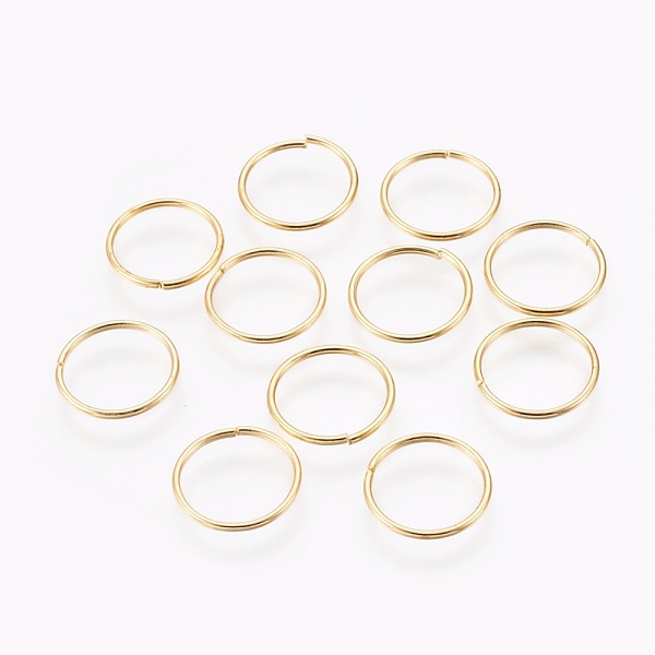 

PandaHall Iron Open Jump Rings, Golden, 16x1.2mm, Inner Diameter: 13.5mm Iron