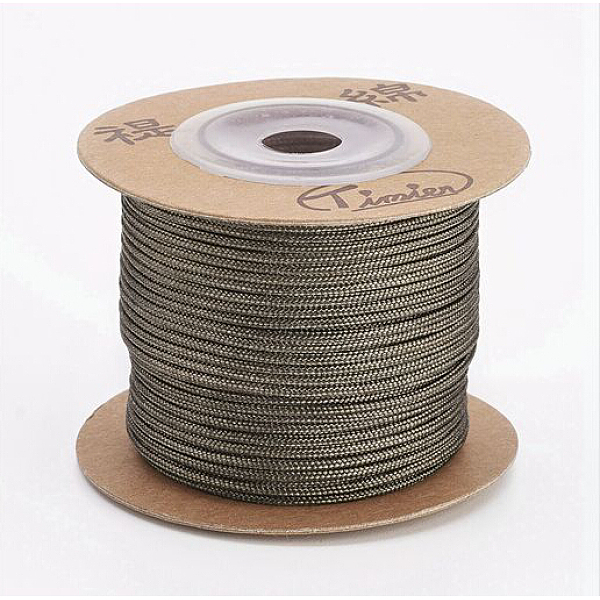 

PandaHall Nylon Cords, String Threads Cords, Round, Slate Gray, 1.5mm, about 27.34 yards(25m)/roll Nylon Gray