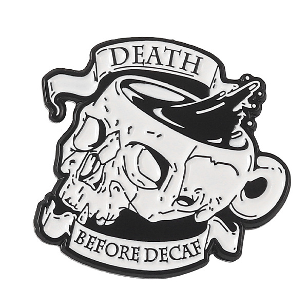 

PandaHall Alloy Enamel Brooches, Skull, White, 23x25.4mm Alloy+Enamel White
