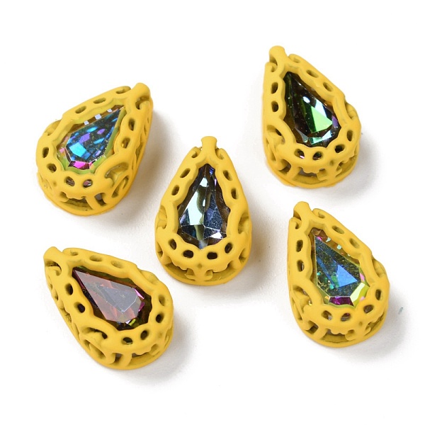 

PandaHall Sew on Rhinestone, Mocha Fluorescent Style, Glass Rhinestone, with Brass Findings, Garments Accessories, Teardrop, Mixed Color..., Gold