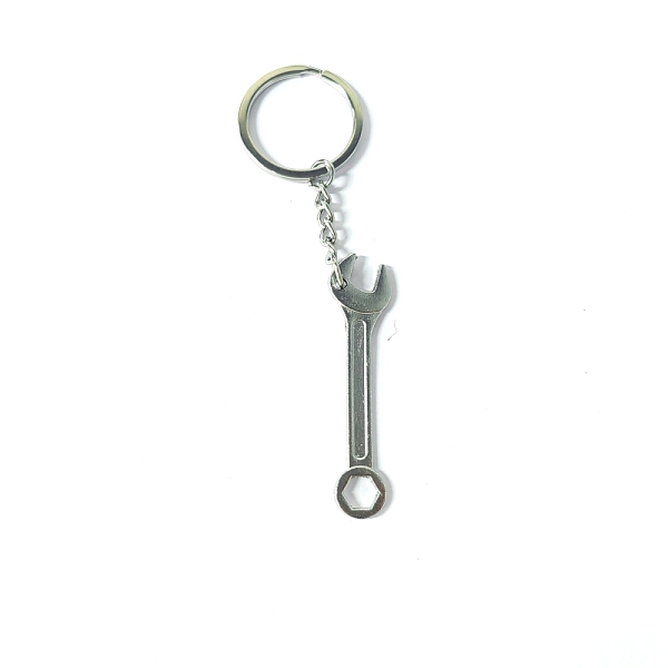 

PandaHall Alloy Pendant Keychain, with Key Rings, Wrench, Platinum, 5.5~6.5cm Alloy Tool