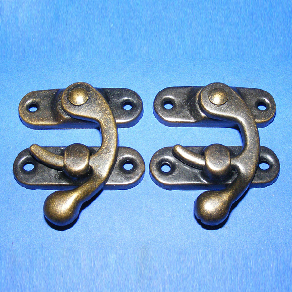 Iron Wooden Box Lock Catch Clasps