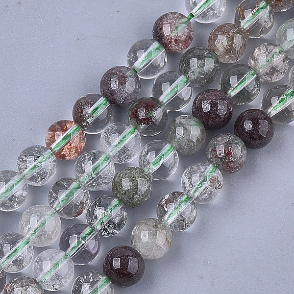 

PandaHall Natural Green Lodolite Quartz/Garden Quartz Beads Strands, Round, 8mm, Hole: 1mm, about 45~48pcs/strand, 15.3 inch Lodolite Quartz...